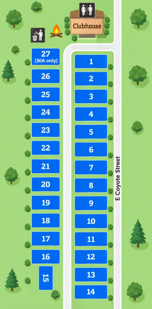 Quartzsite RV Resort campground site map